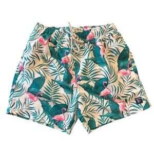 The Endless Summer Flamingo Tropical Swim Trunks Men's Size M